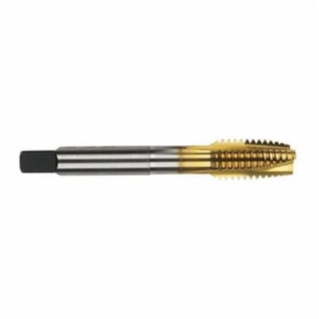 Spiral Point Tap, Series 2090G, Metric, M24x2, Plug Chamfer, 4 Flutes, HSS, TiN Coated, Right Hand